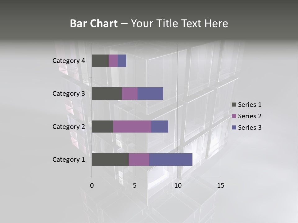 Glas Metall Quader PowerPoint Template