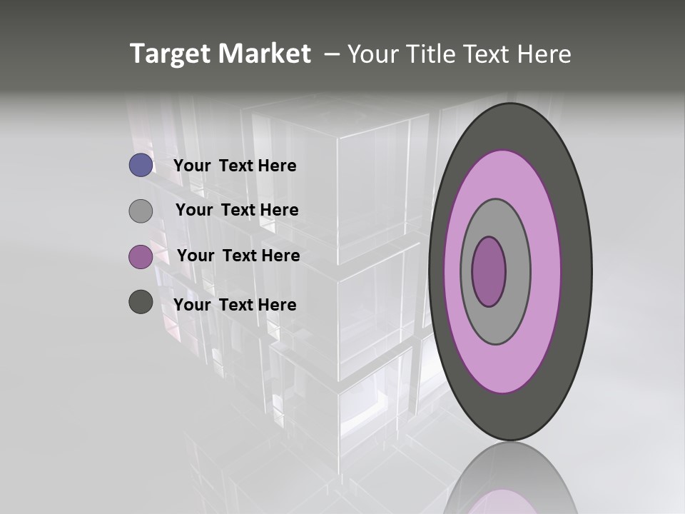 Glas Metall Quader PowerPoint Template