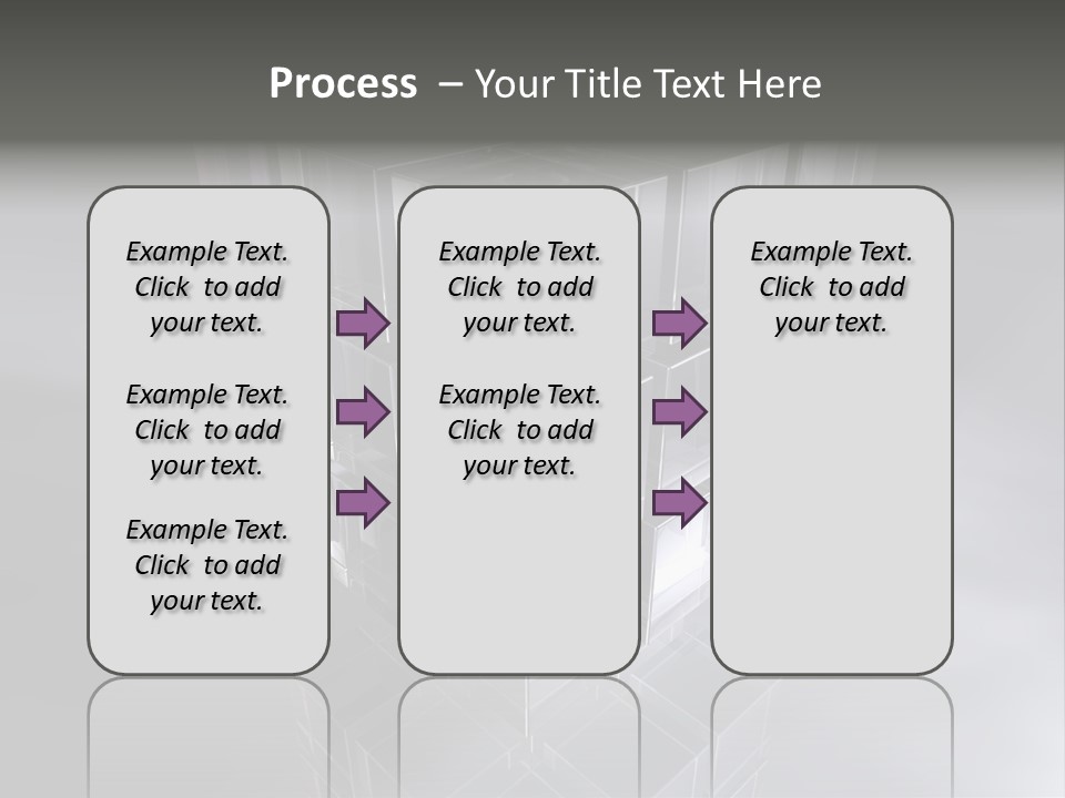 Glas Metall Quader PowerPoint Template