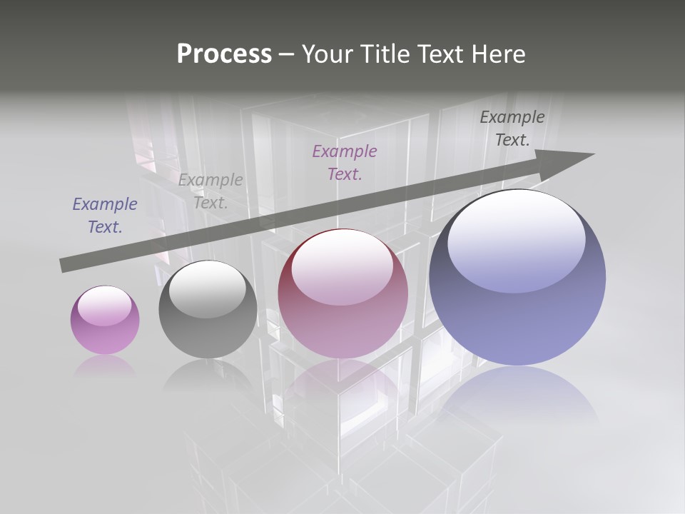 Glas Metall Quader PowerPoint Template