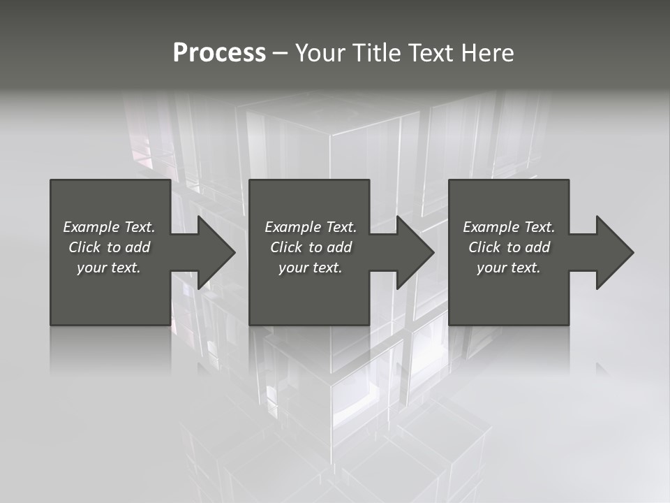 Glas Metall Quader PowerPoint Template