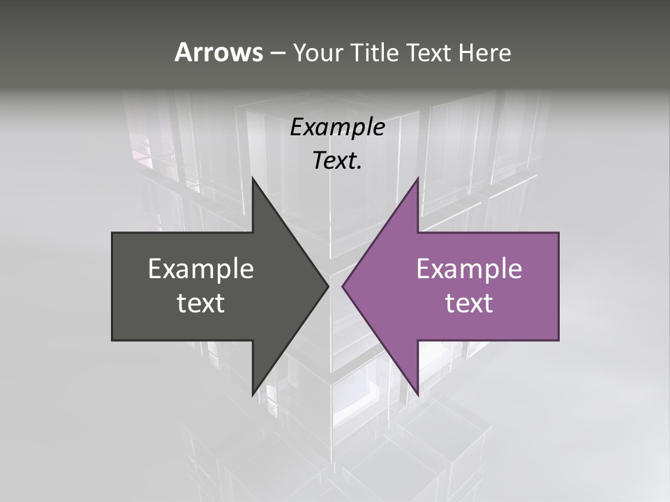 Glas Metall Quader PowerPoint Template