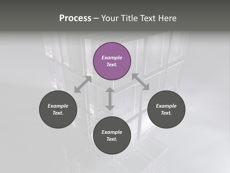 Glas Metall Quader PowerPoint Template