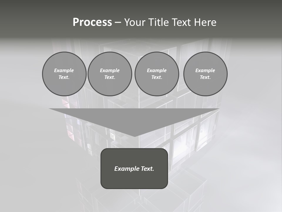 Glas Metall Quader PowerPoint Template