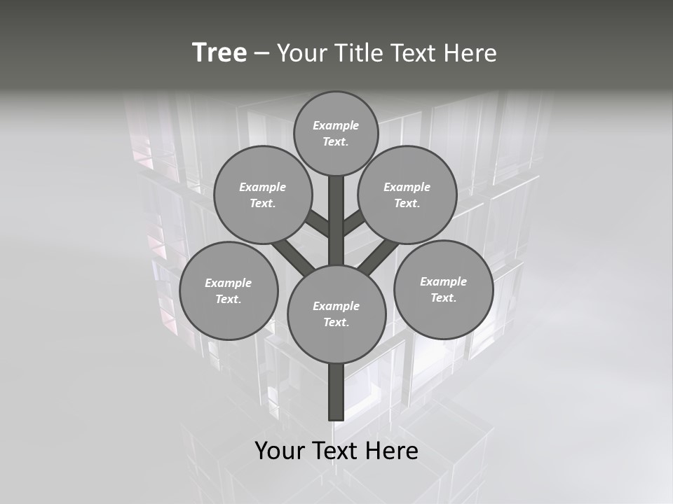 Glas Metall Quader PowerPoint Template