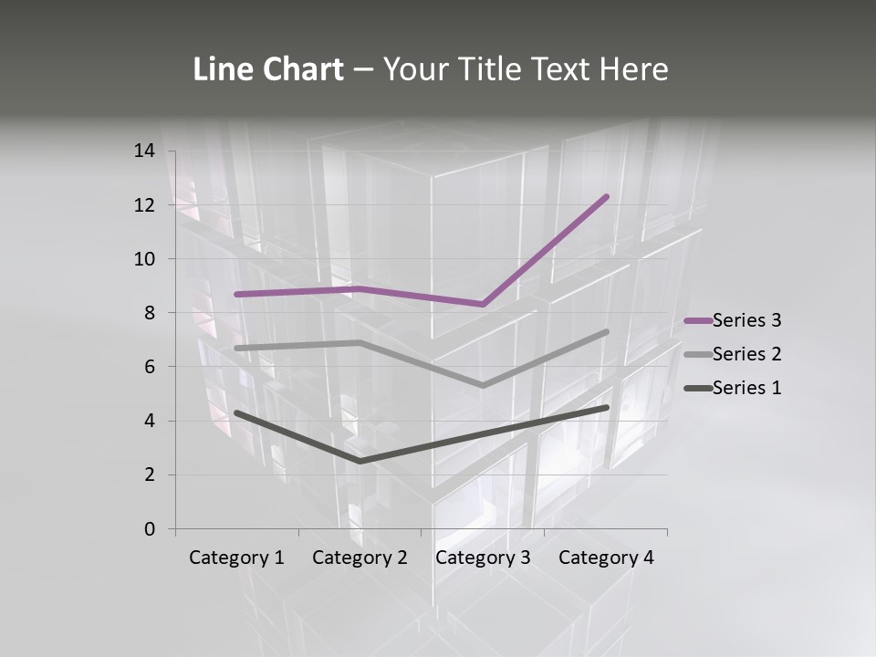 Glas Metall Quader PowerPoint Template