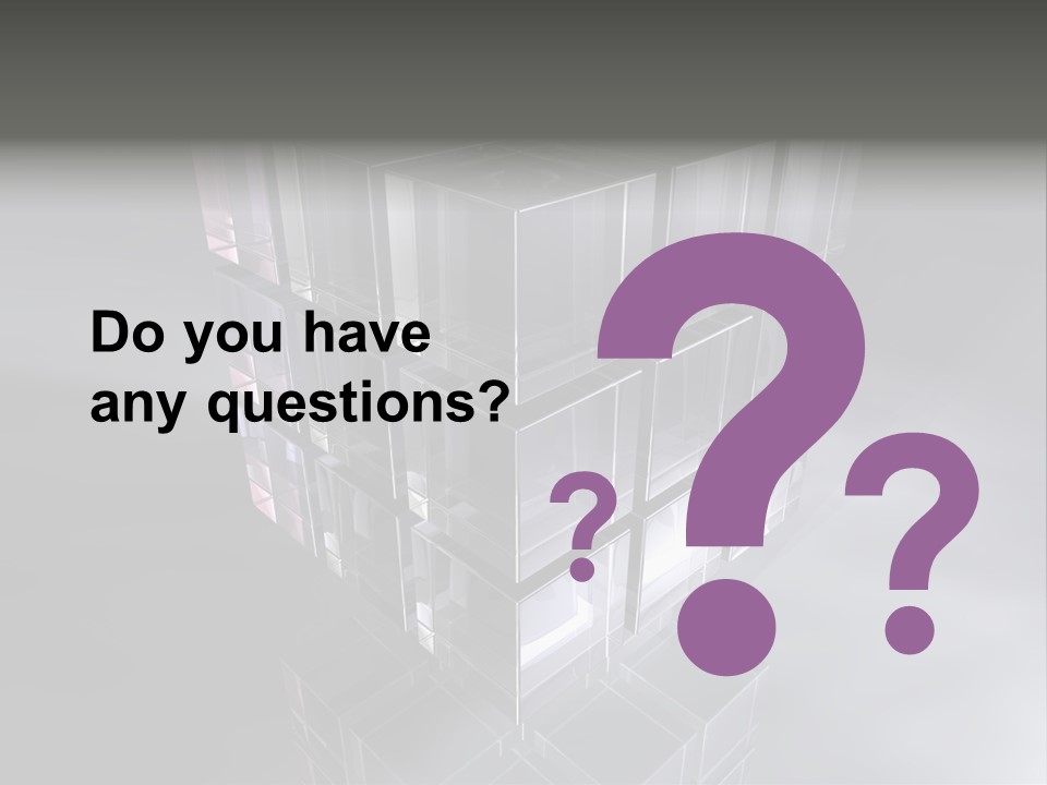 Glas Metall Quader PowerPoint Template