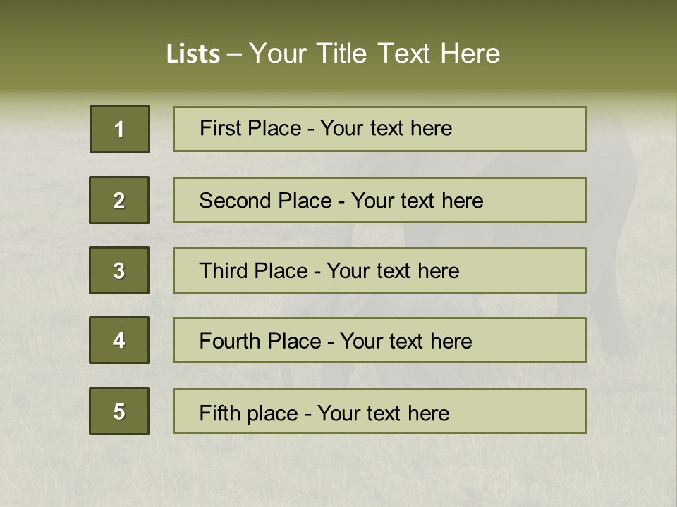 Grande Safari Elefante PowerPoint Template