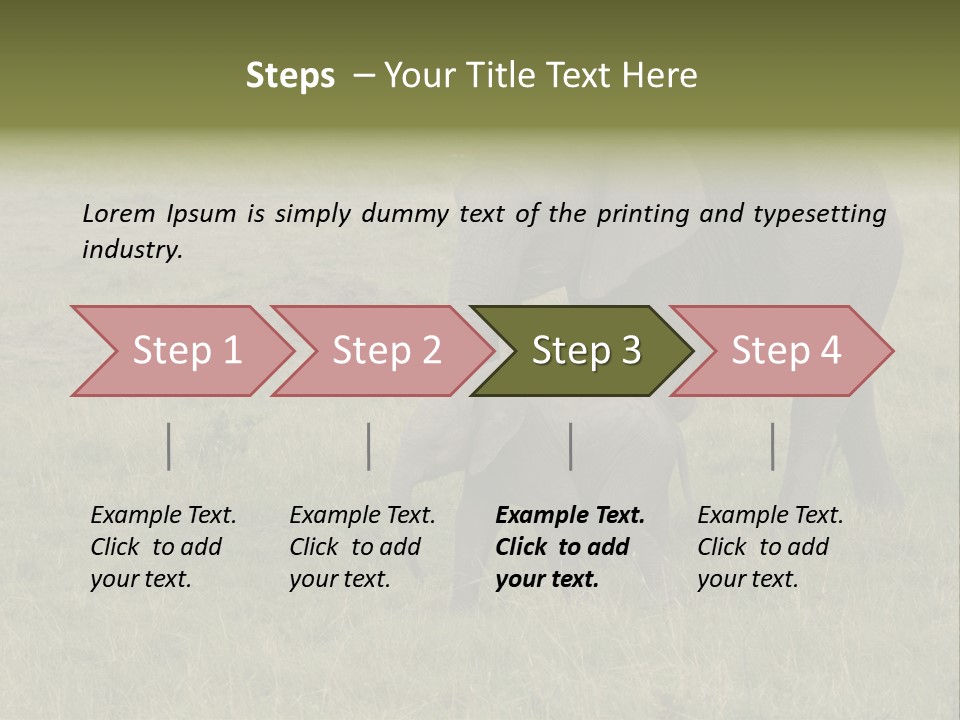 Grande Safari Elefante PowerPoint Template