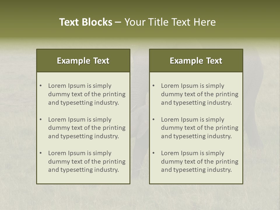 Grande Safari Elefante PowerPoint Template
