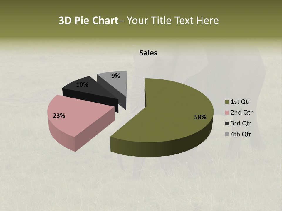 Grande Safari Elefante PowerPoint Template