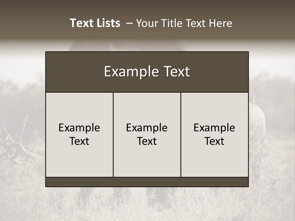 Mammifero Seppia Avorio PowerPoint Template
