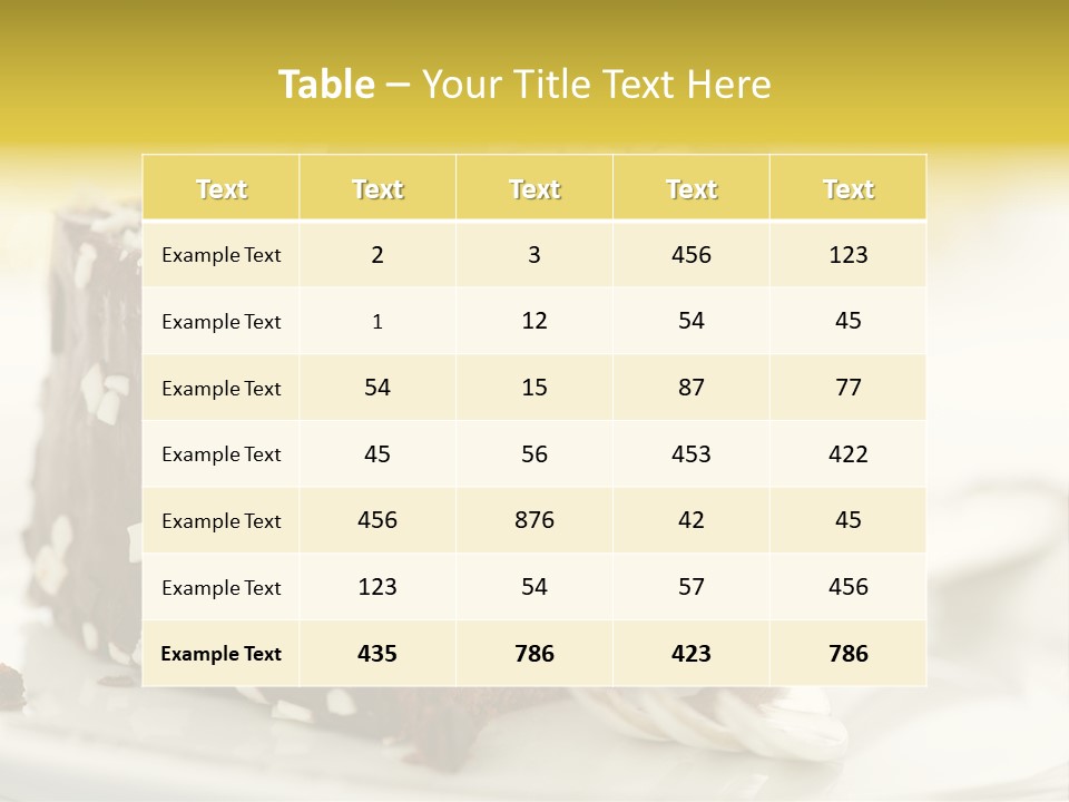 Backen Speise Geback PowerPoint Template