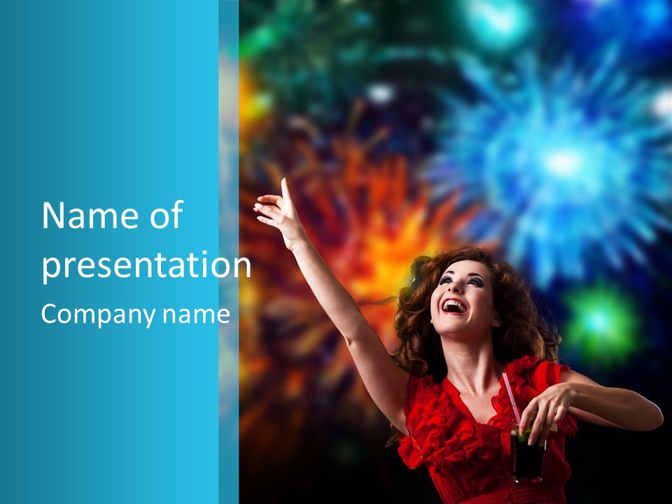 Alkohol Feier Sylvester PowerPoint Template