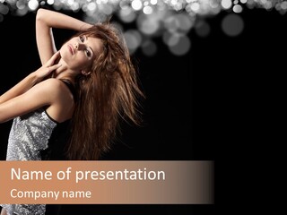 Person Nightclub Female PowerPoint Template