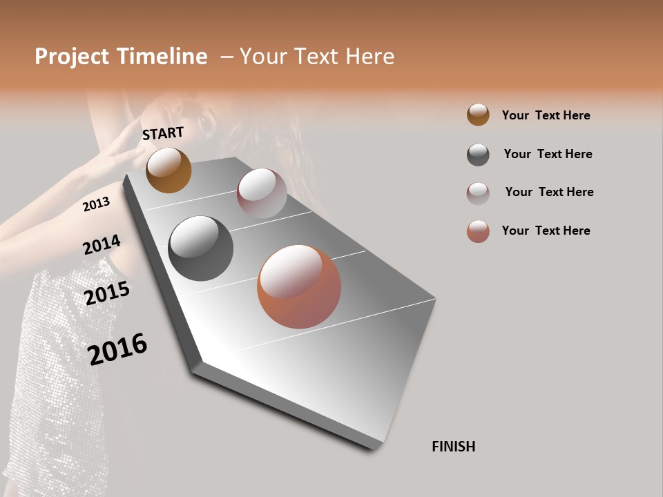 Person Nightclub Female PowerPoint Template