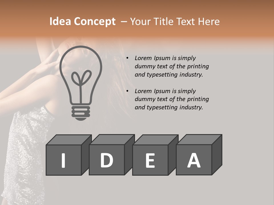 Person Nightclub Female PowerPoint Template