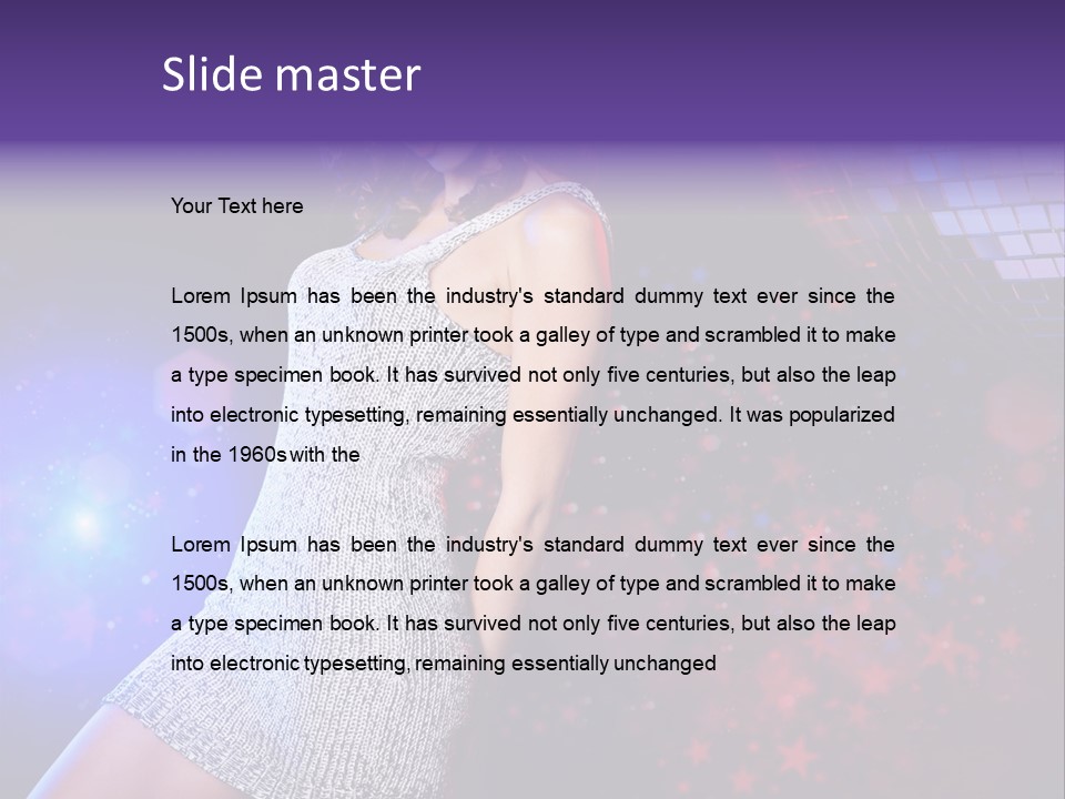 Caucasian Beautiful Playful PowerPoint Template