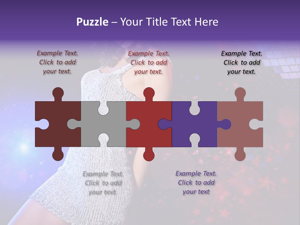 Caucasian Beautiful Playful PowerPoint Template