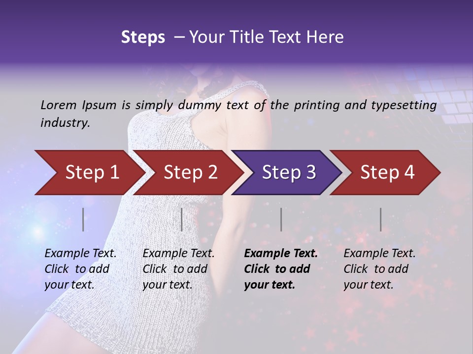 Caucasian Beautiful Playful PowerPoint Template