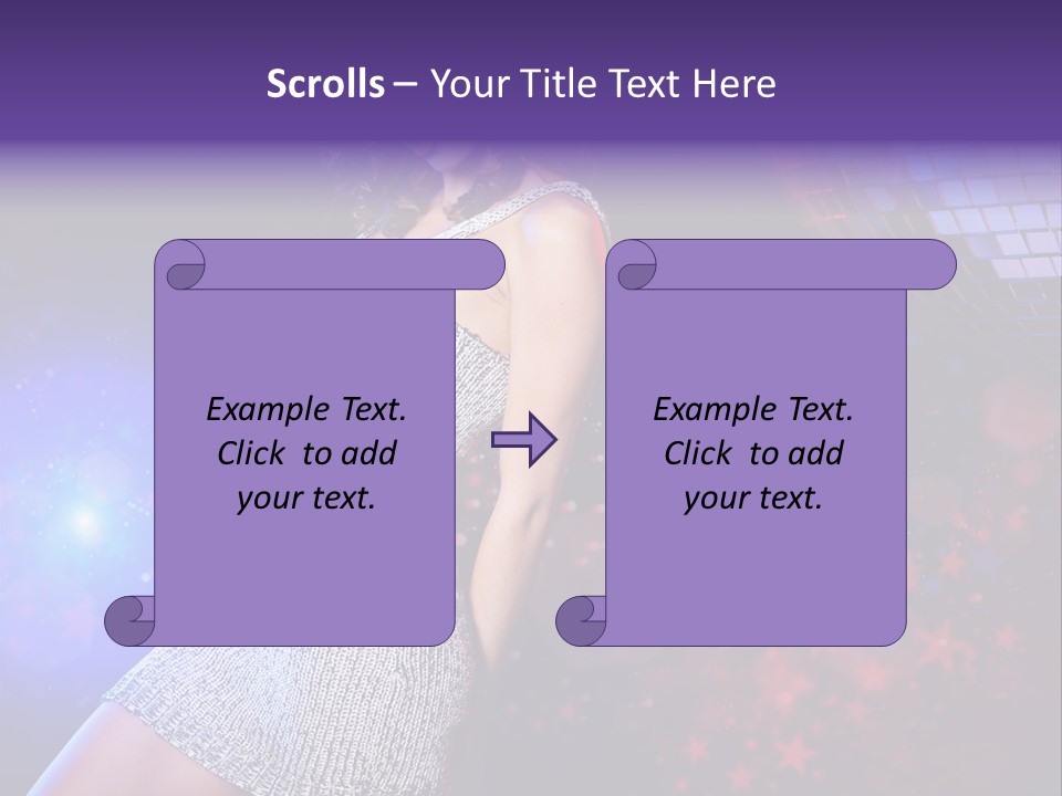 Caucasian Beautiful Playful PowerPoint Template