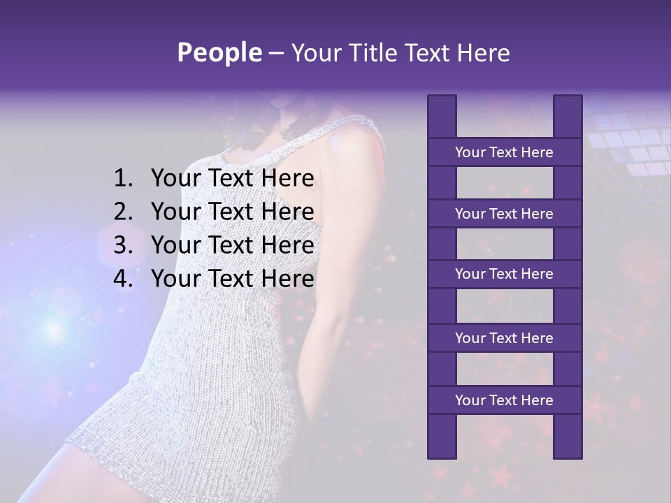 Caucasian Beautiful Playful PowerPoint Template