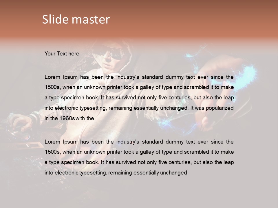 Club Illustration Entertainment PowerPoint Template