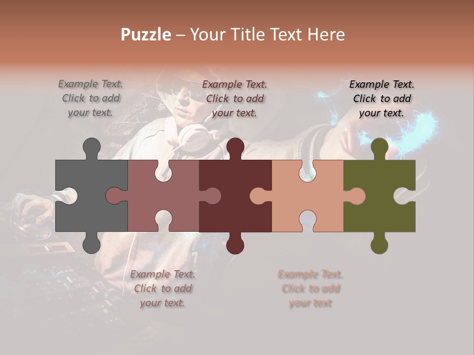 Club Illustration Entertainment PowerPoint Template