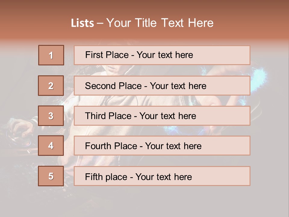 Club Illustration Entertainment PowerPoint Template