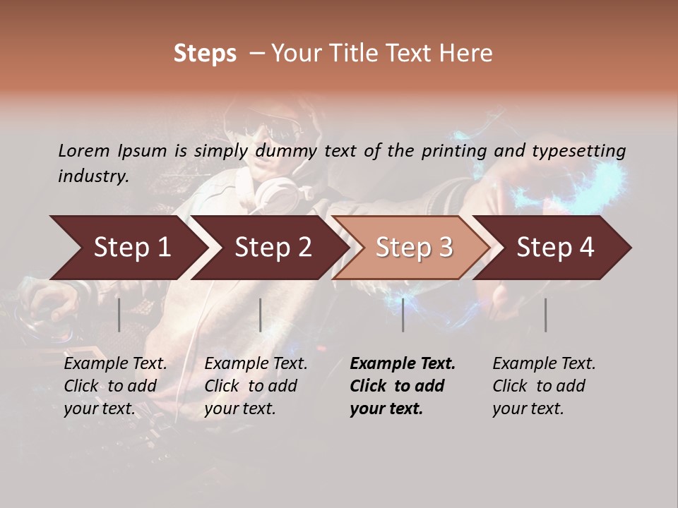 Club Illustration Entertainment PowerPoint Template