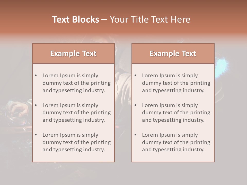 Club Illustration Entertainment PowerPoint Template