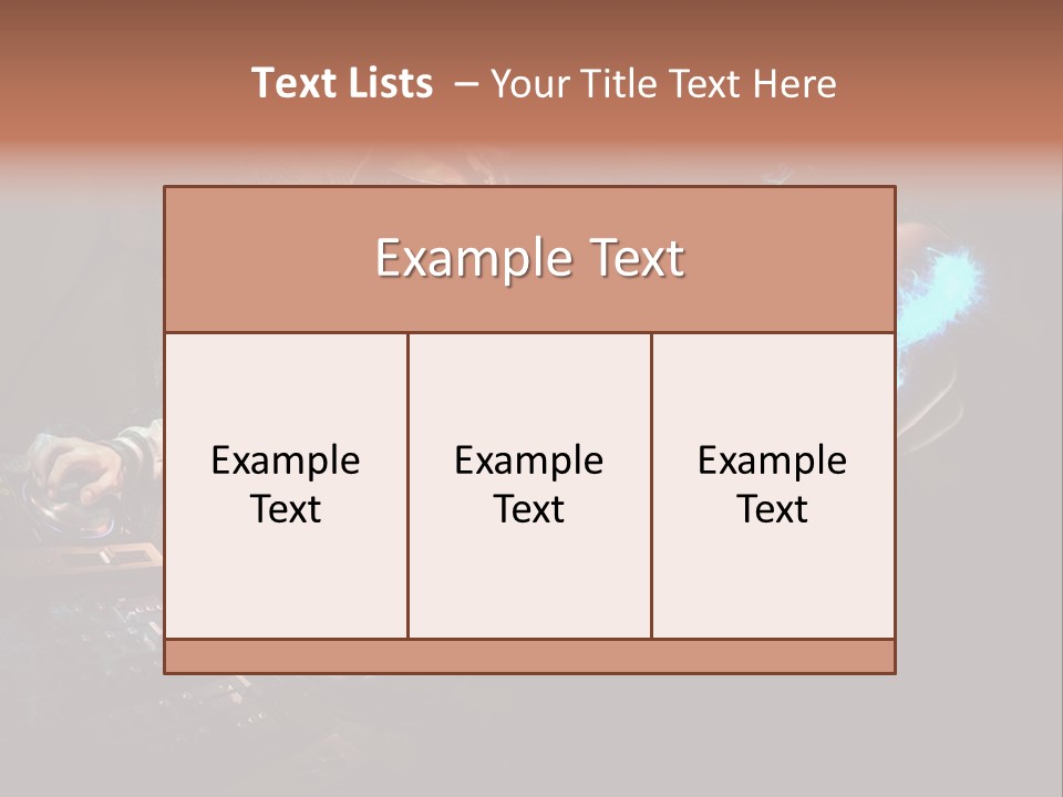 Club Illustration Entertainment PowerPoint Template