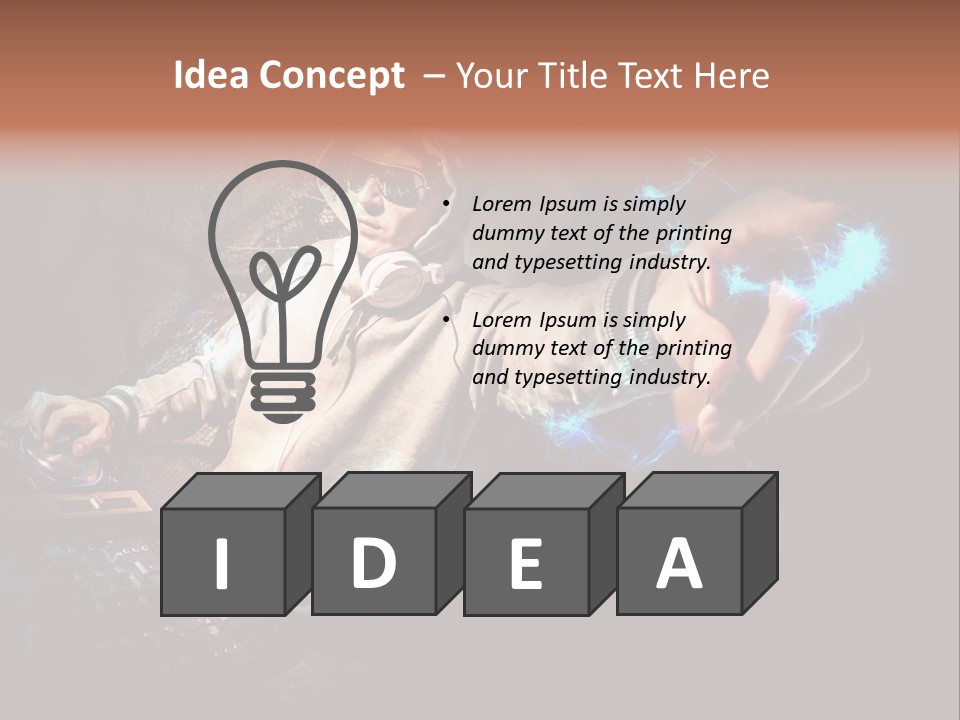 Club Illustration Entertainment PowerPoint Template