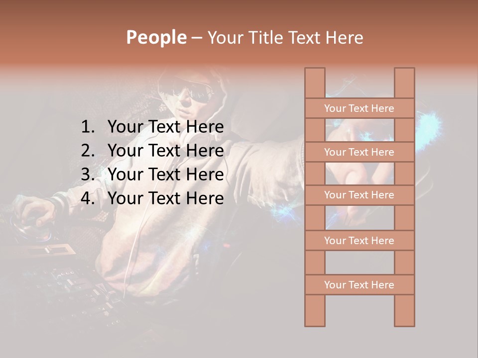Club Illustration Entertainment PowerPoint Template