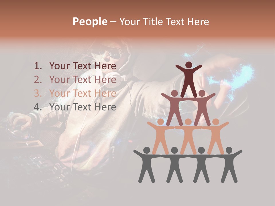 Club Illustration Entertainment PowerPoint Template