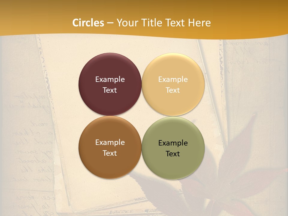 Grunge Leaf Cut PowerPoint Template