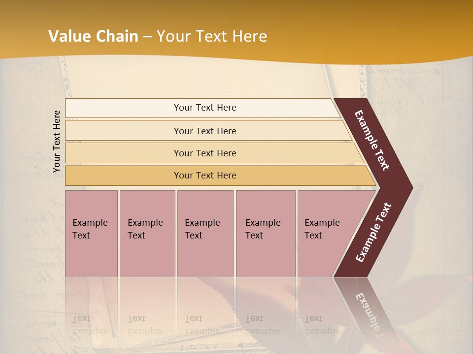 Grunge Leaf Cut PowerPoint Template