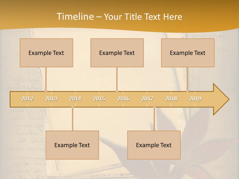 Grunge Leaf Cut PowerPoint Template