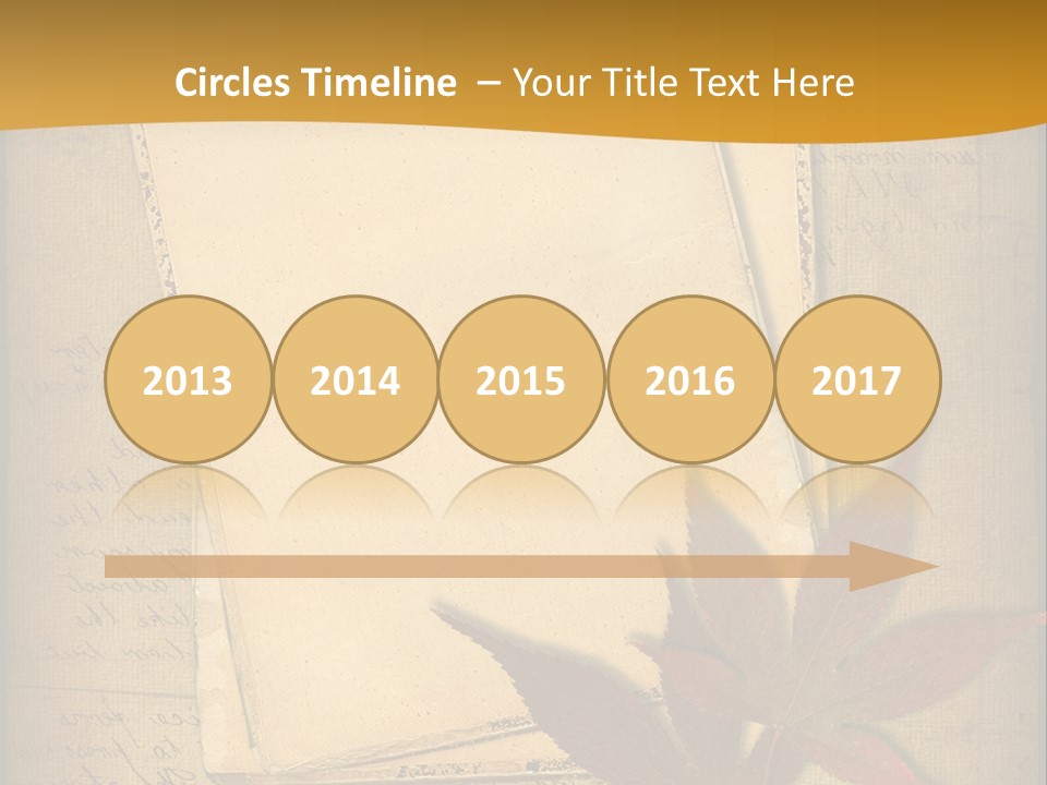 Grunge Leaf Cut PowerPoint Template