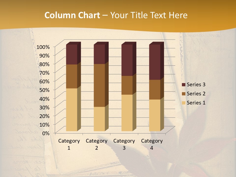 Grunge Leaf Cut PowerPoint Template