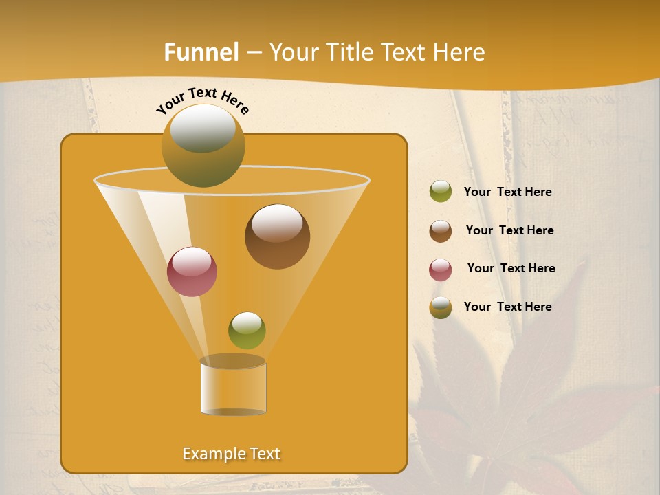 Grunge Leaf Cut PowerPoint Template