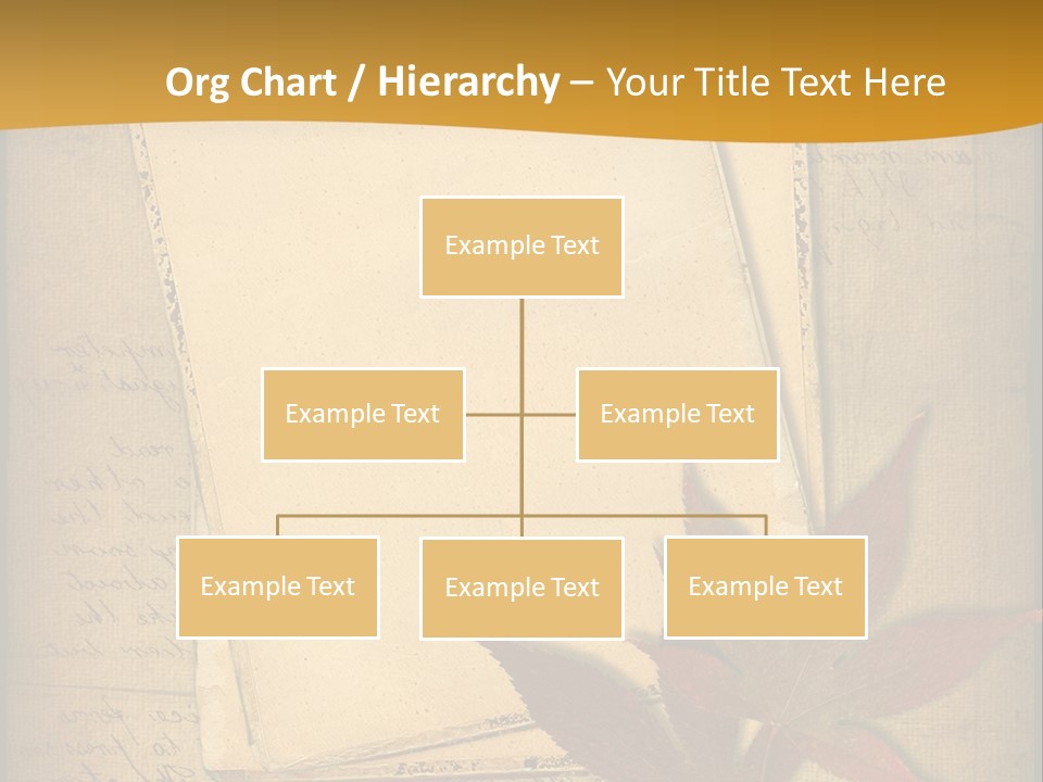 Grunge Leaf Cut PowerPoint Template