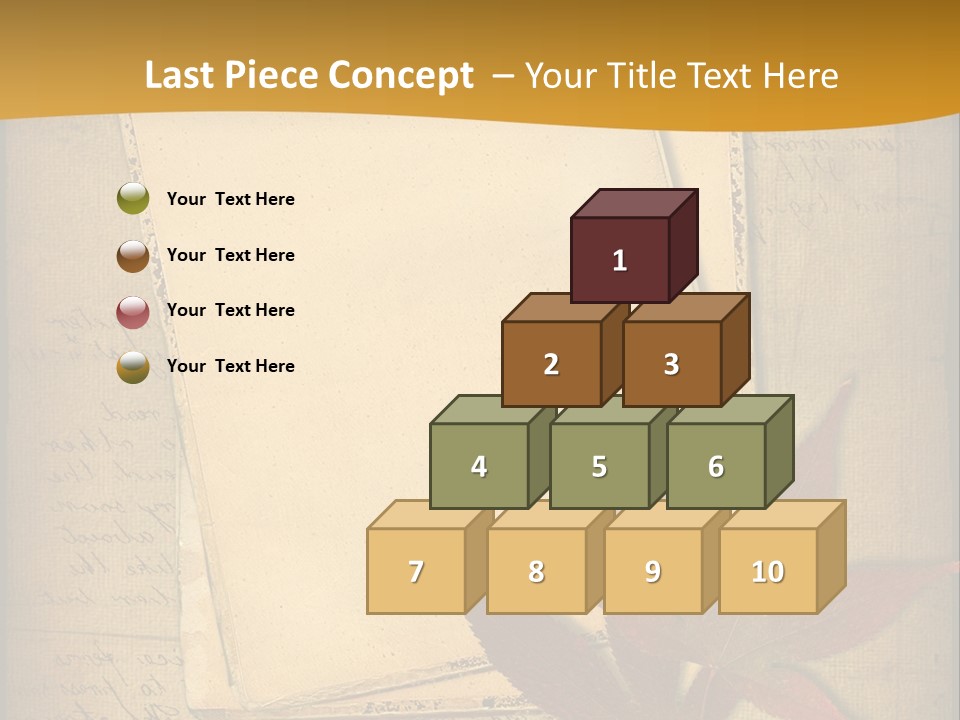 Grunge Leaf Cut PowerPoint Template