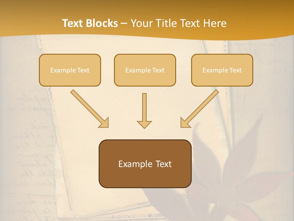 Grunge Leaf Cut PowerPoint Template