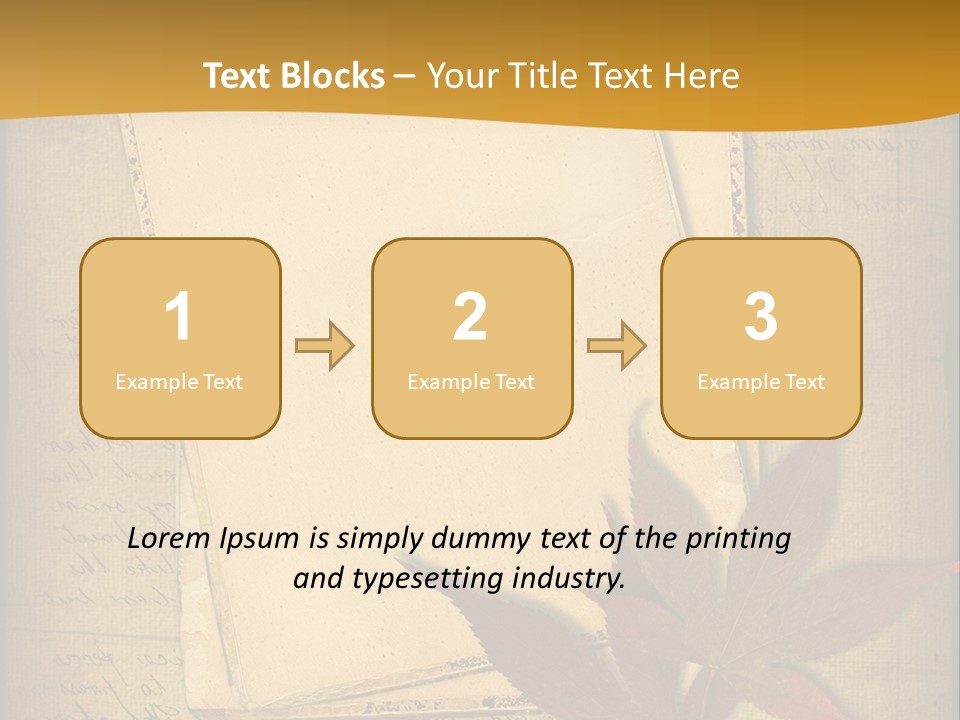 Grunge Leaf Cut PowerPoint Template