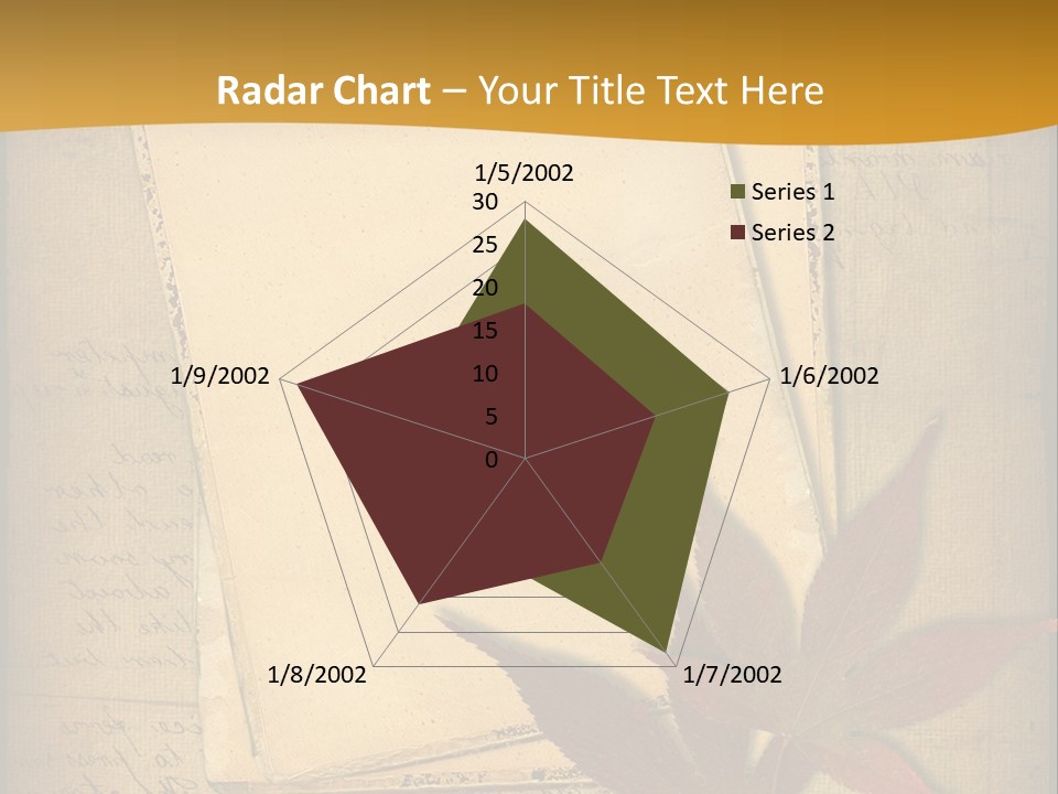 Grunge Leaf Cut PowerPoint Template
