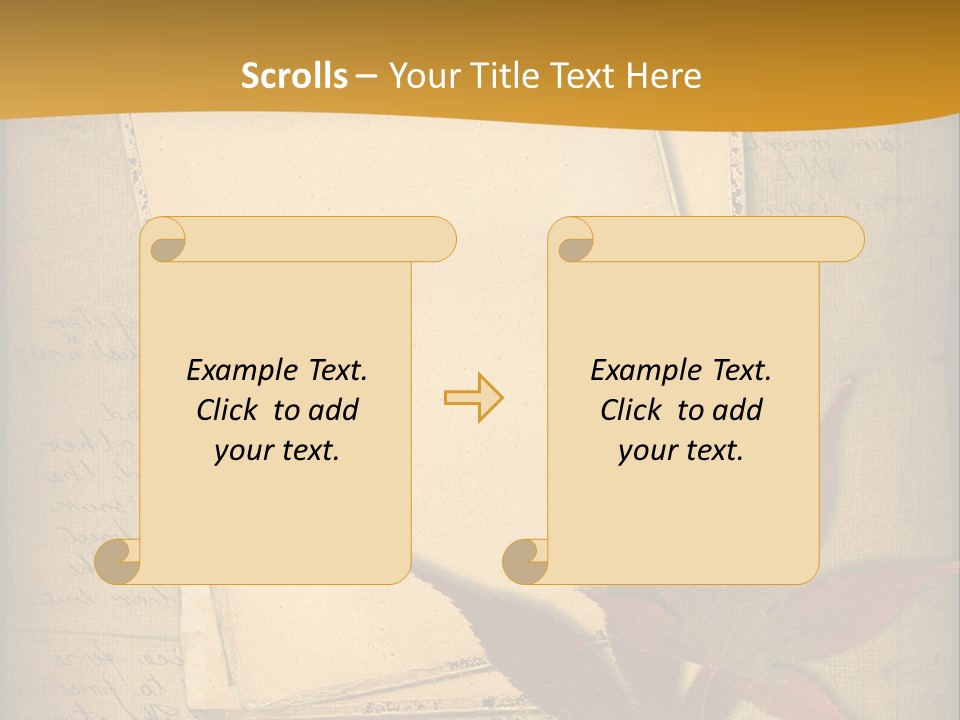 Grunge Leaf Cut PowerPoint Template