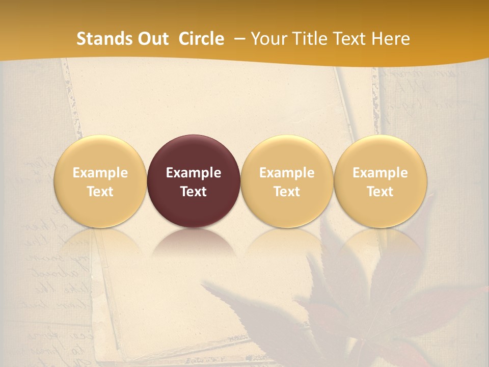 Grunge Leaf Cut PowerPoint Template