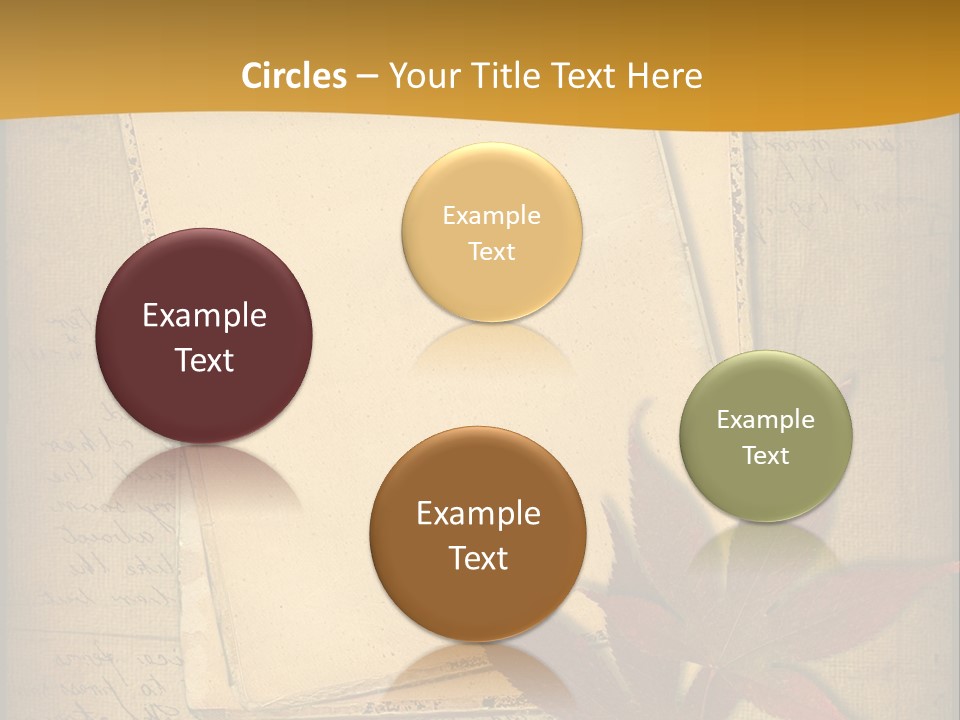 Grunge Leaf Cut PowerPoint Template