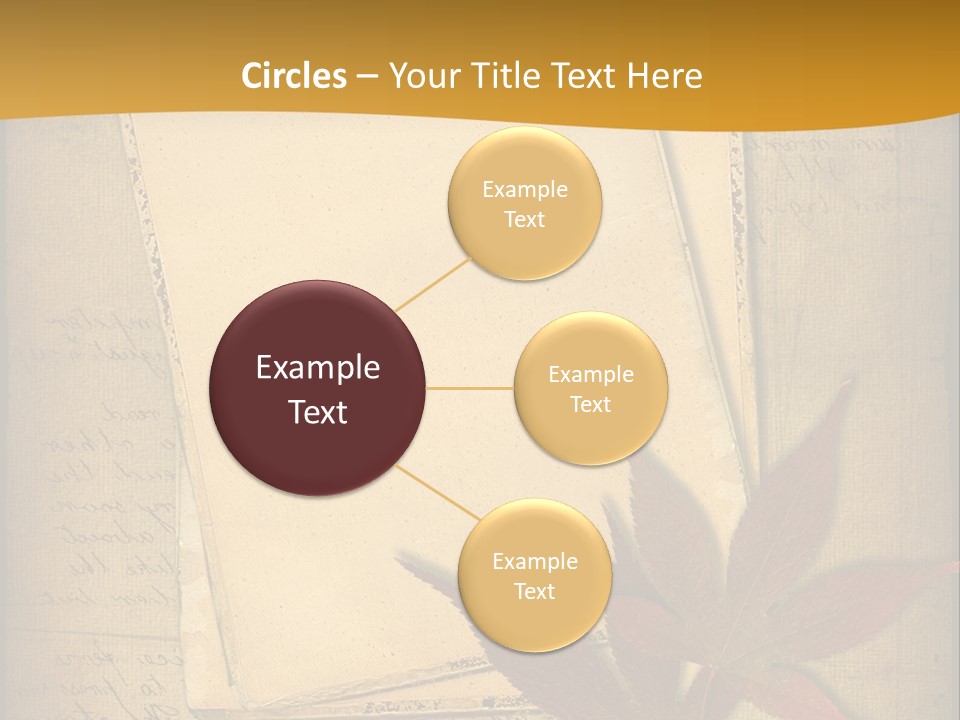 Grunge Leaf Cut PowerPoint Template